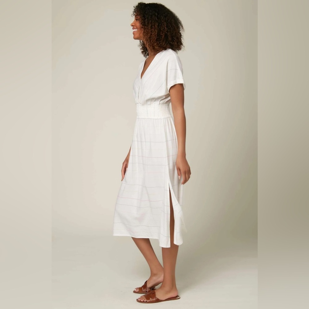 O'neill Ciara stripe midi dress, white, size small - Picture 2 of 10